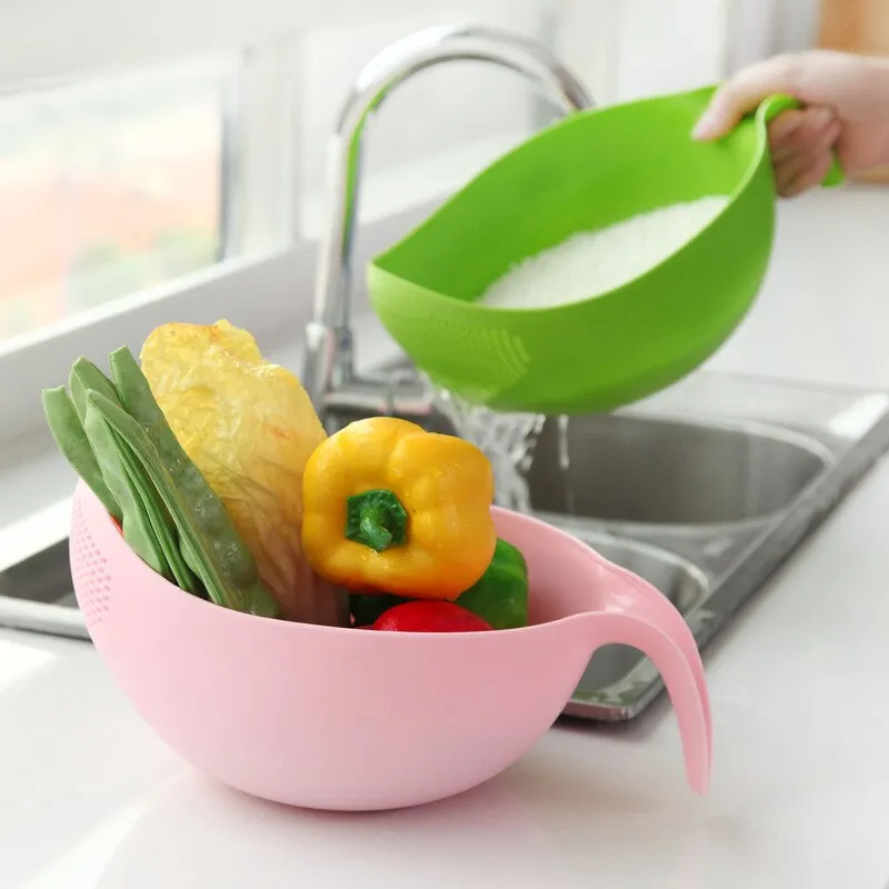 Food Grade Plastic Rice Beans Peas Washing Filter Strainer Drainer