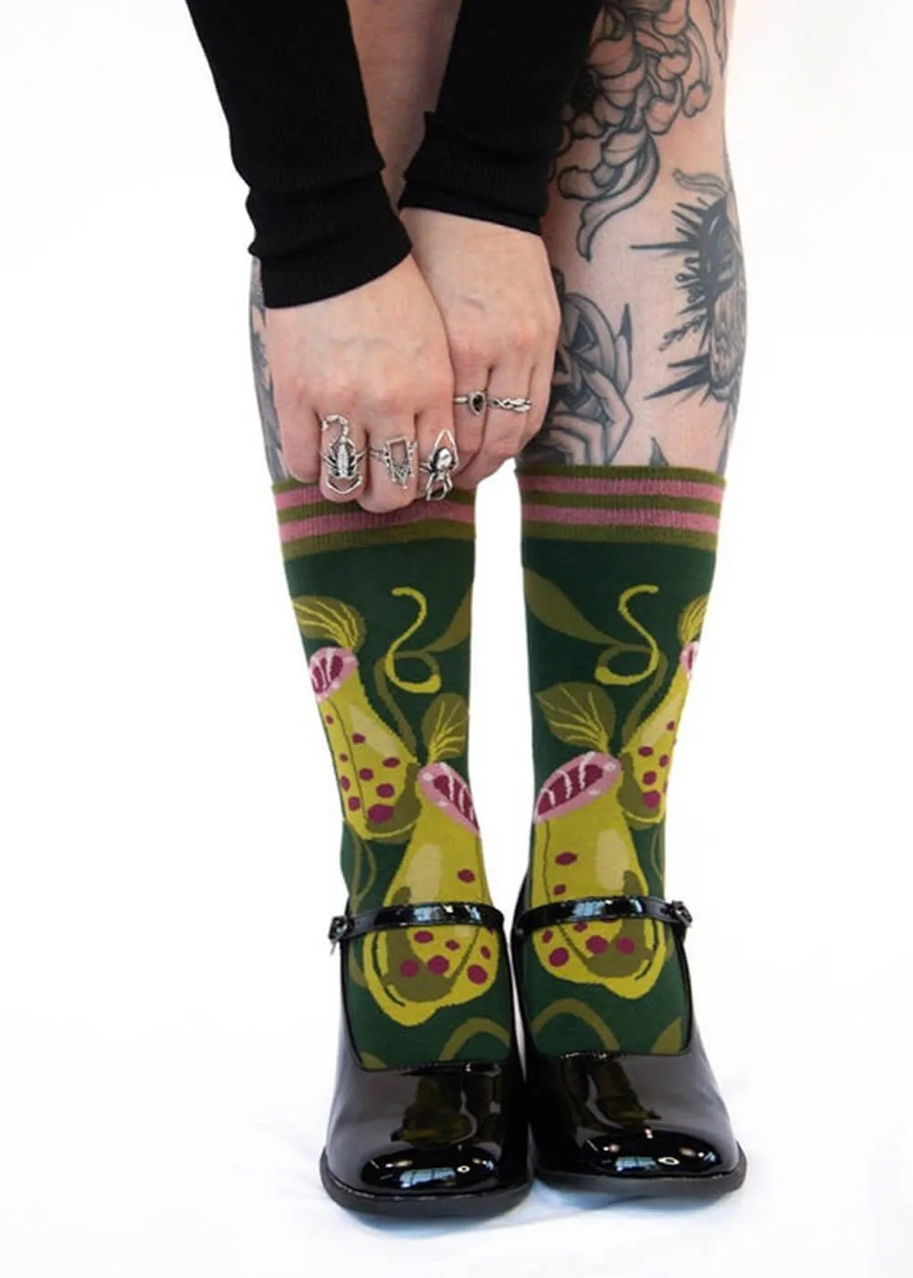 FootClothes Pitcher Plant Socks Green