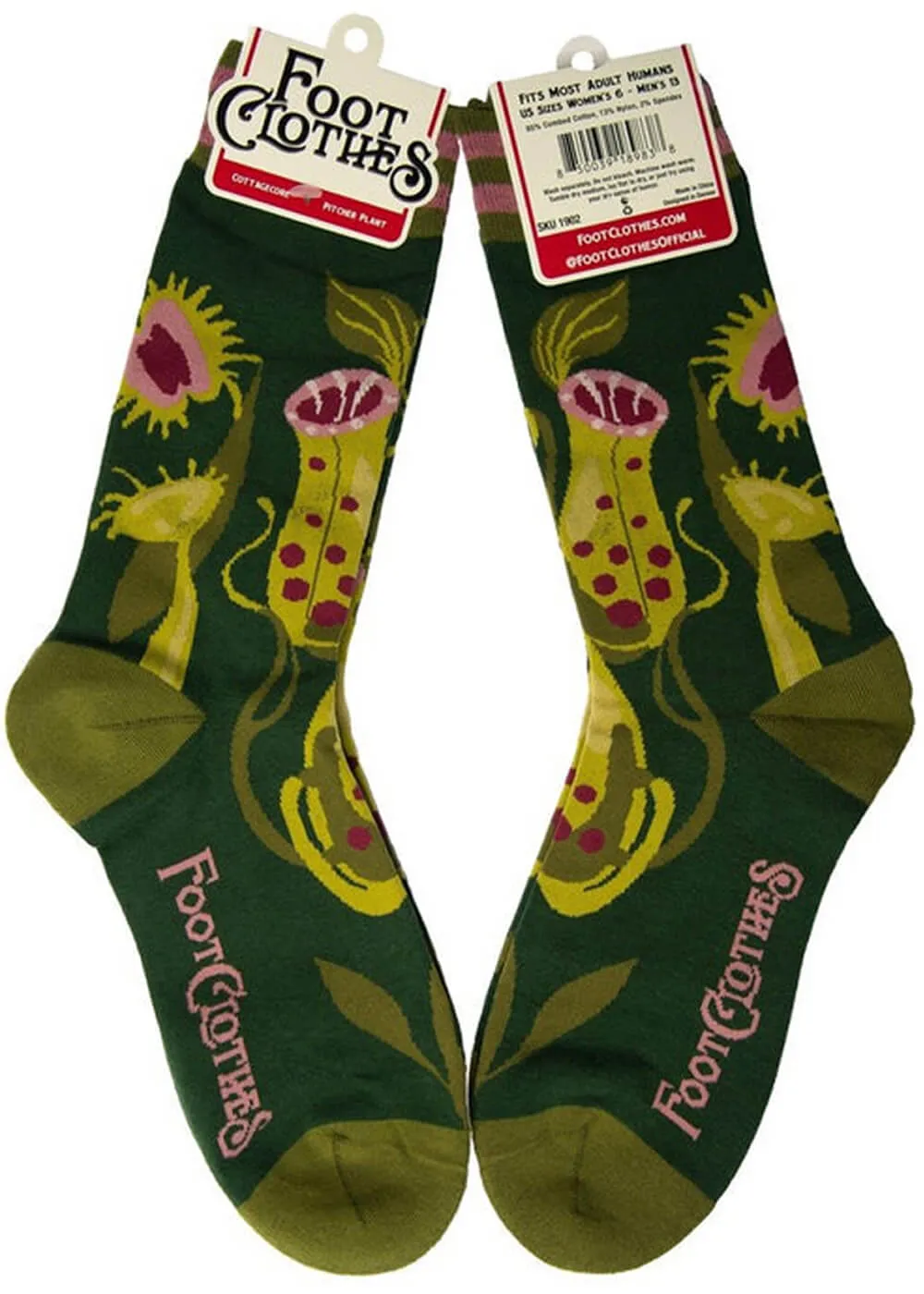 FootClothes Pitcher Plant Socks Green