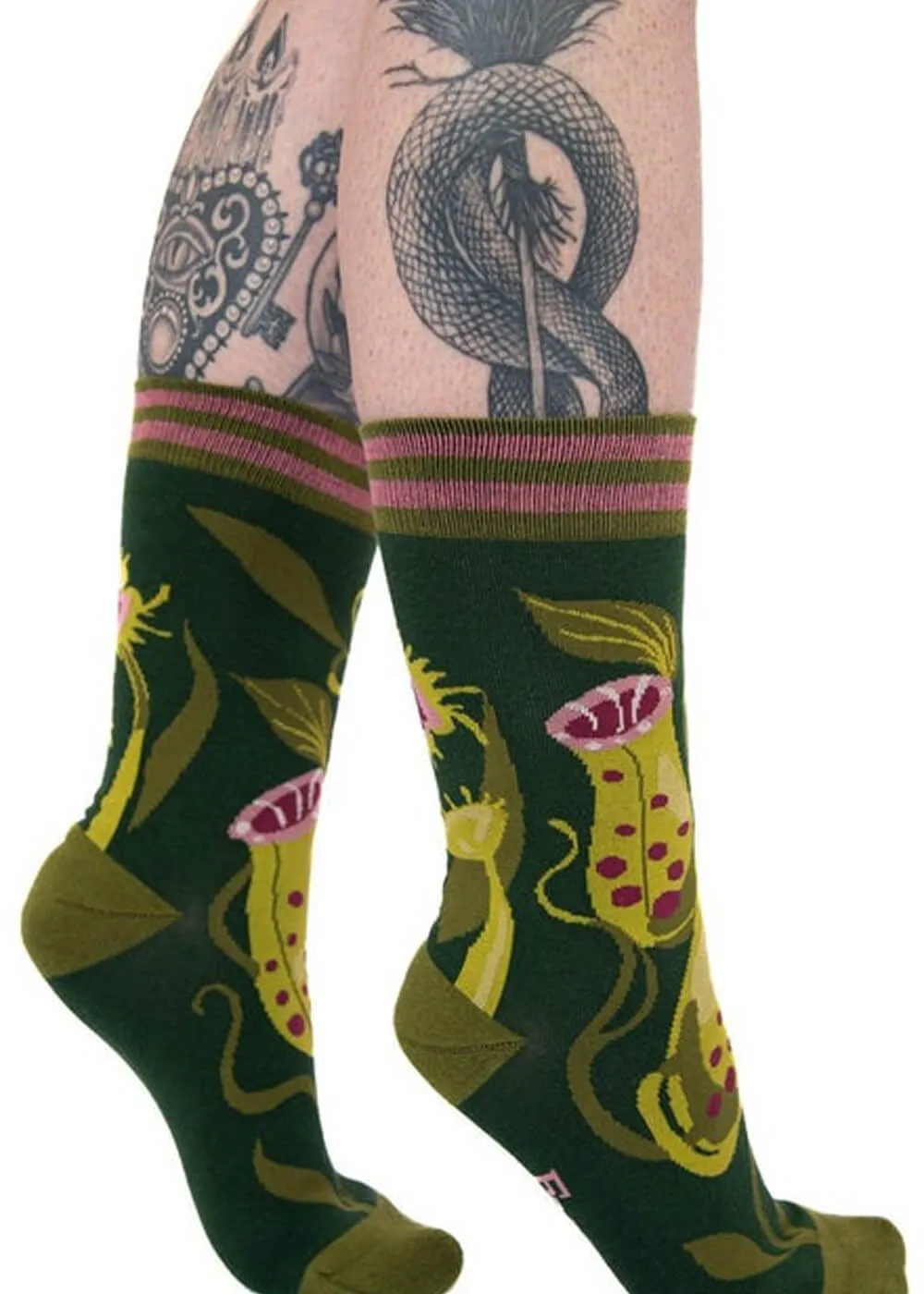 FootClothes Pitcher Plant Socks Green