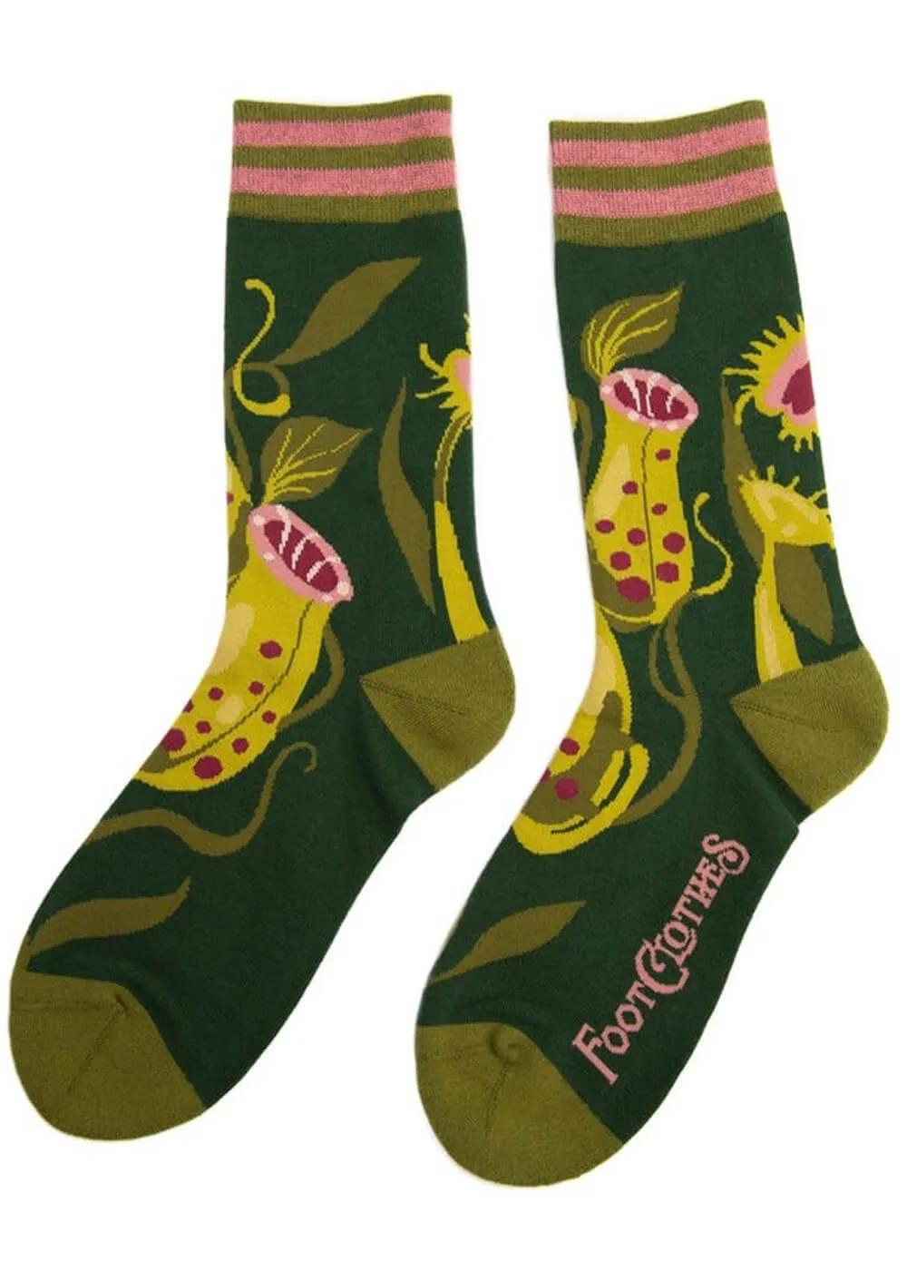 FootClothes Pitcher Plant Socks Green