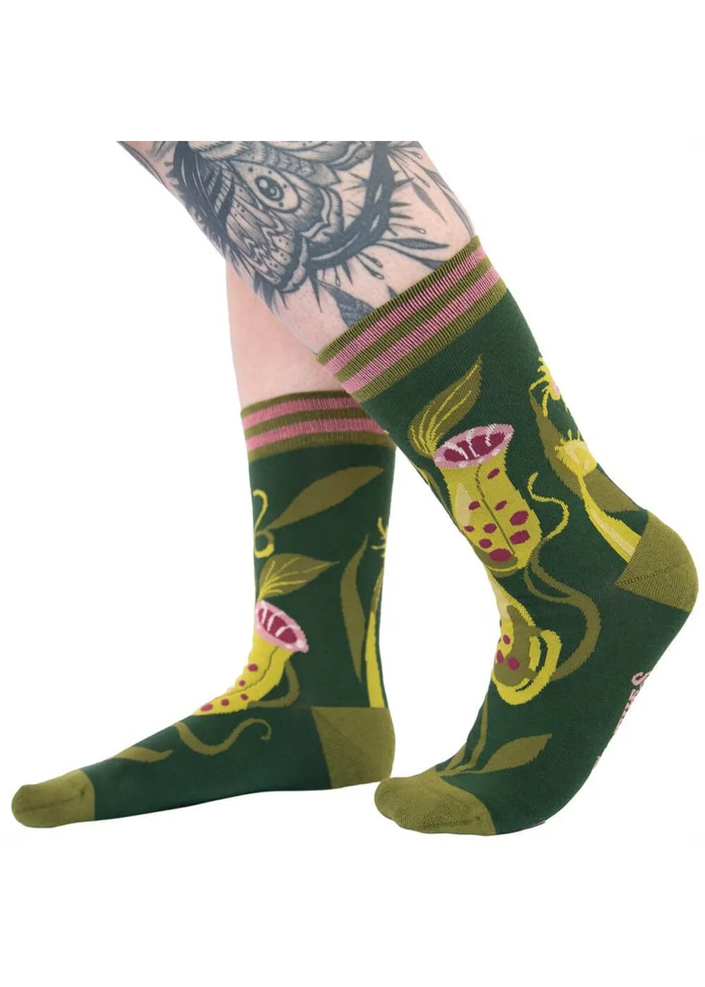 FootClothes Pitcher Plant Socks Green