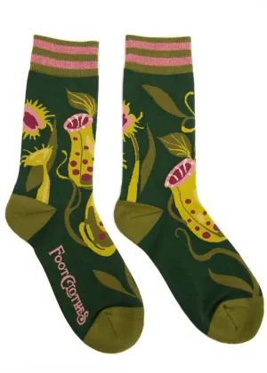 FootClothes Pitcher Plant Socks Green
