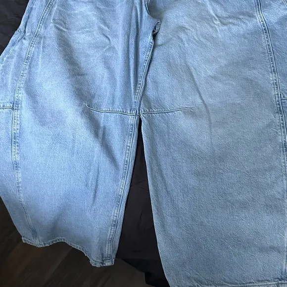 Free People Light Blue Barrel Denim Jeans