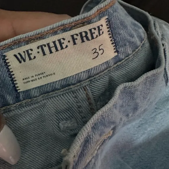Free People Light Blue Barrel Denim Jeans