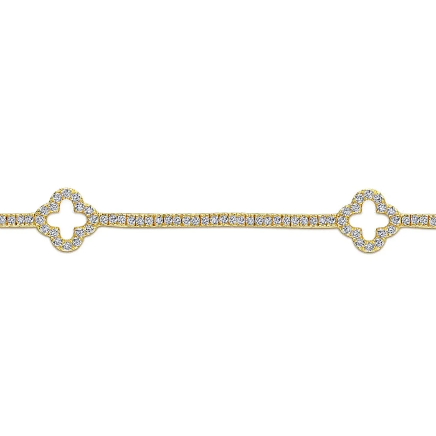 Gabriel & Co. Lusso Diamond "Clover" Tennis Bracelet