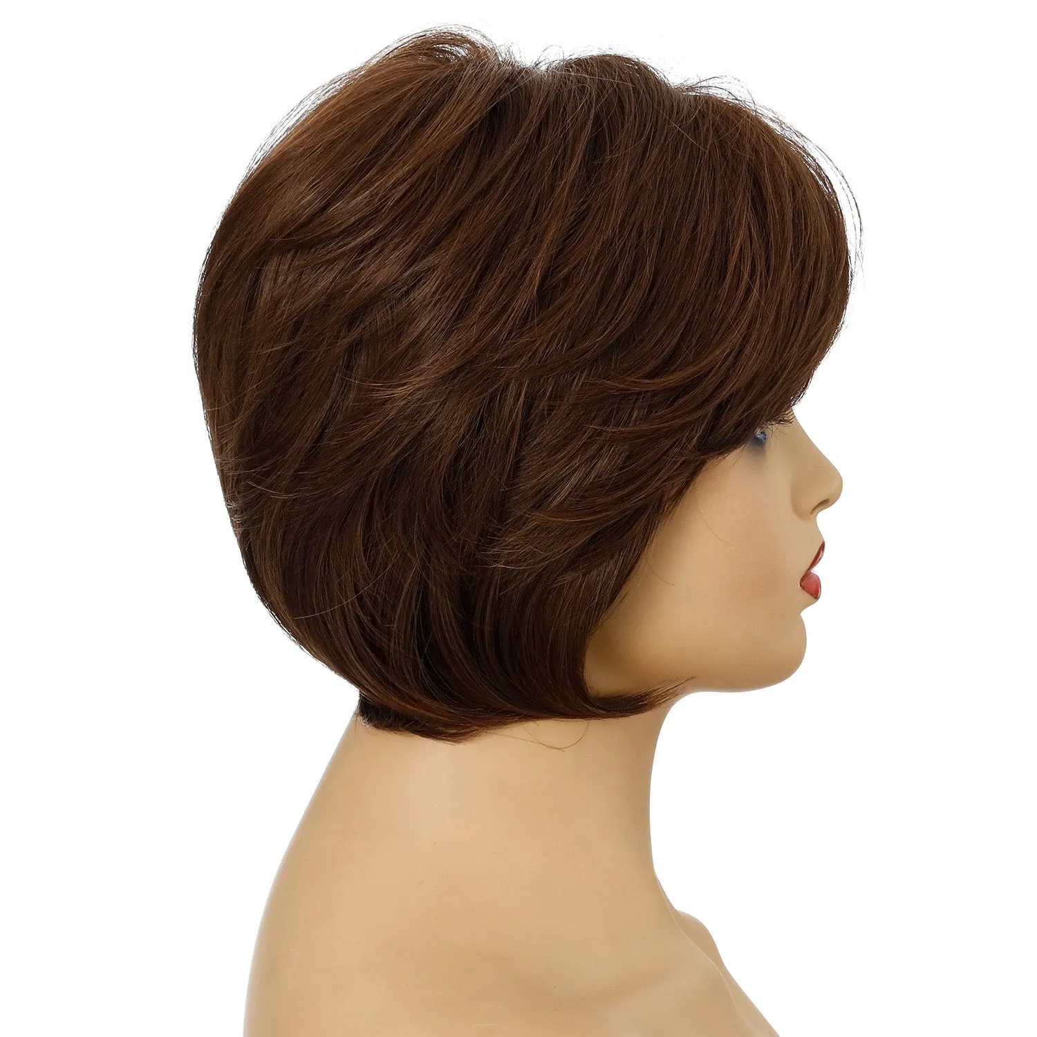 Gabrielle | Brown Short Pixie Cut Wavy Synthetic Hair Wig