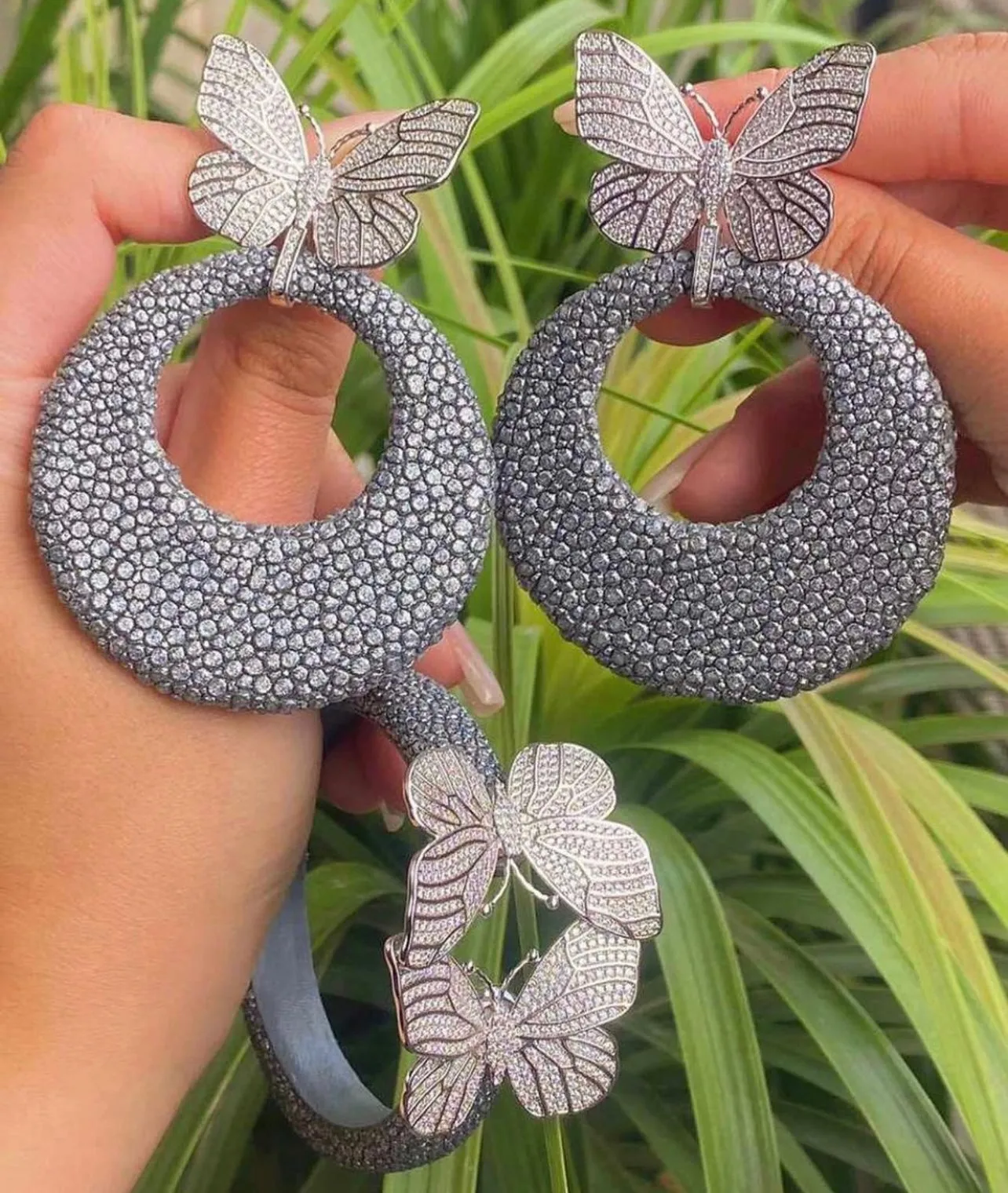 Galuchat Leather Butterfly Earring