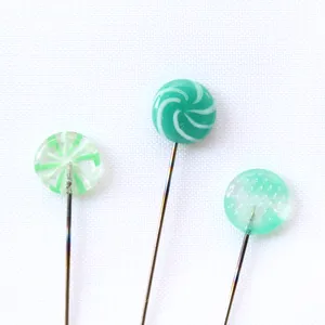 Glass Head Ohajiki Pins