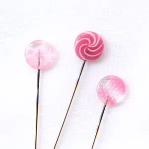 Glass Head Ohajiki Pins