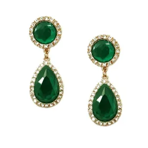 GOLD-GREEN EARRINGS  #FW1202691 (ND2)