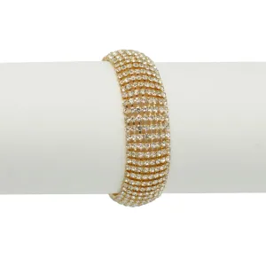 GOLD RHINESTONE CRYSTAL BRACELET #FW1505BCR-G (NG5)