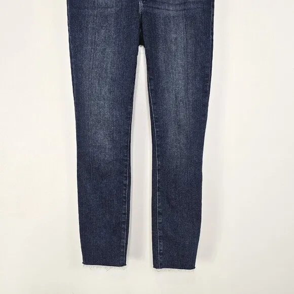 Good American Classic Skinny Jeans Womens Size 4/27 Blue Raw Hem High Rise