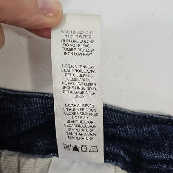 Good American Classic Skinny Jeans Womens Size 4/27 Blue Raw Hem High Rise
