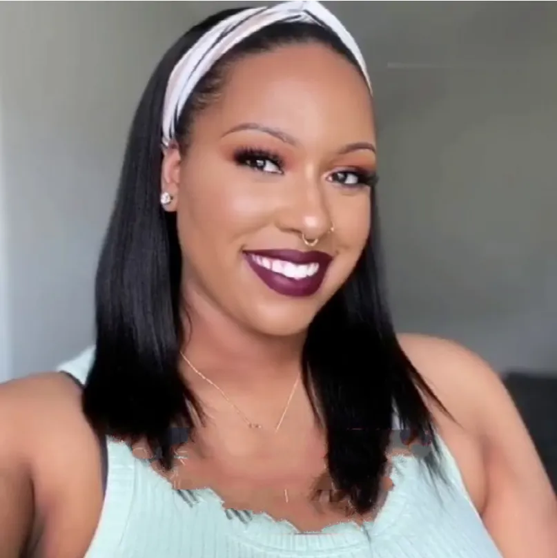 Graziza | Black Long Medium Straight Synthetic Hair Headband Wig