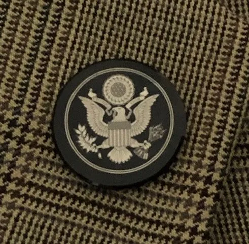 Great Seal Lapel Pin (Obsidian and Silver)