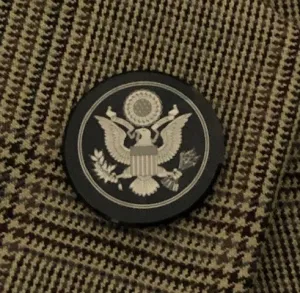 Great Seal Lapel Pin (Obsidian and Silver)