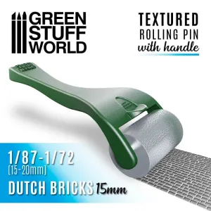 GSW Rolling Pin with Handle - Dutch Bricks 15mm