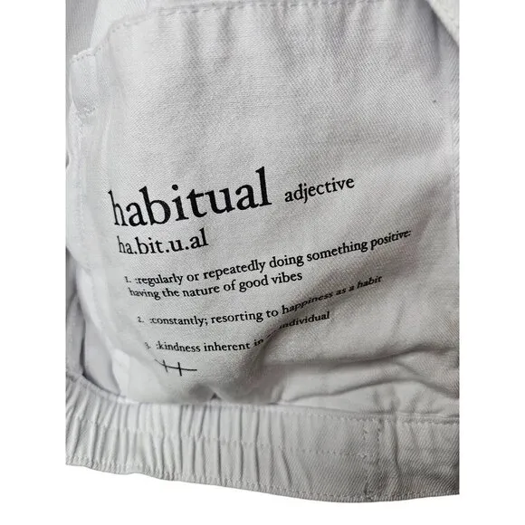 Habitual Denim Jacket Cropped Size S White Buttoned Up Short Sleeve