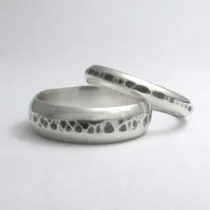Half Round Hammered Wedding Band
