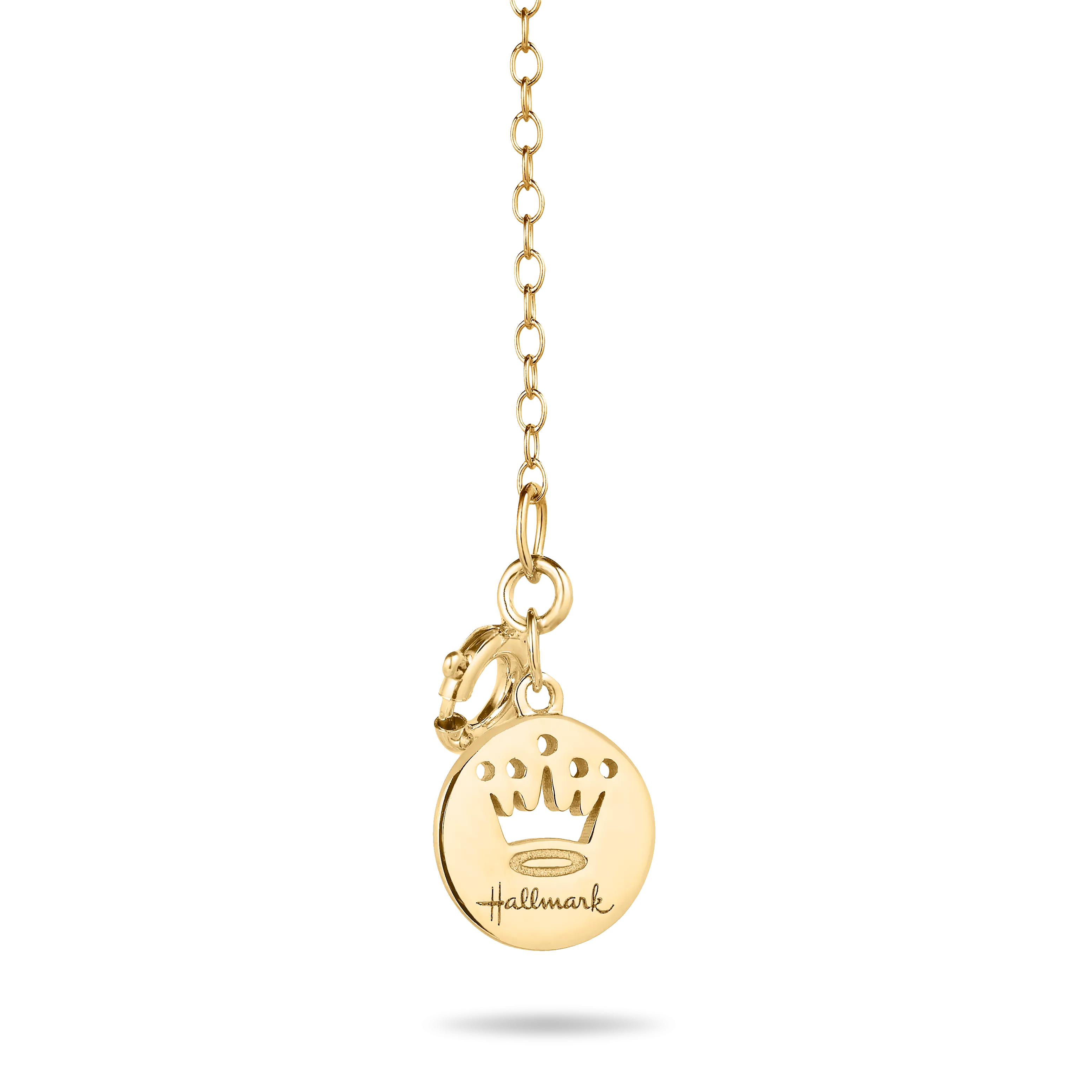 Hallmark Fine Jewelry Minimalist Clover Pendant in 14K Yellow Gold with Diamond