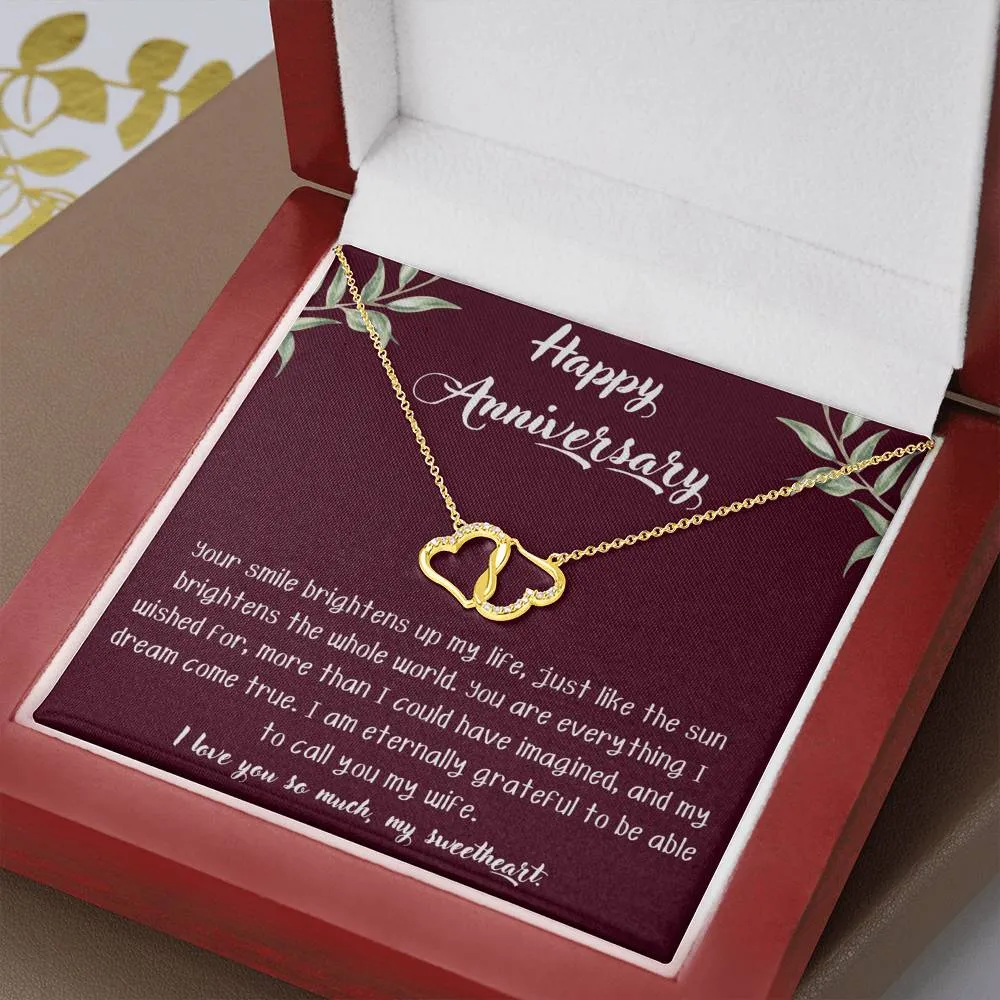 Happy Anniversary Infinity Hearts Necklace