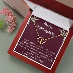 Happy Anniversary Infinity Hearts Necklace