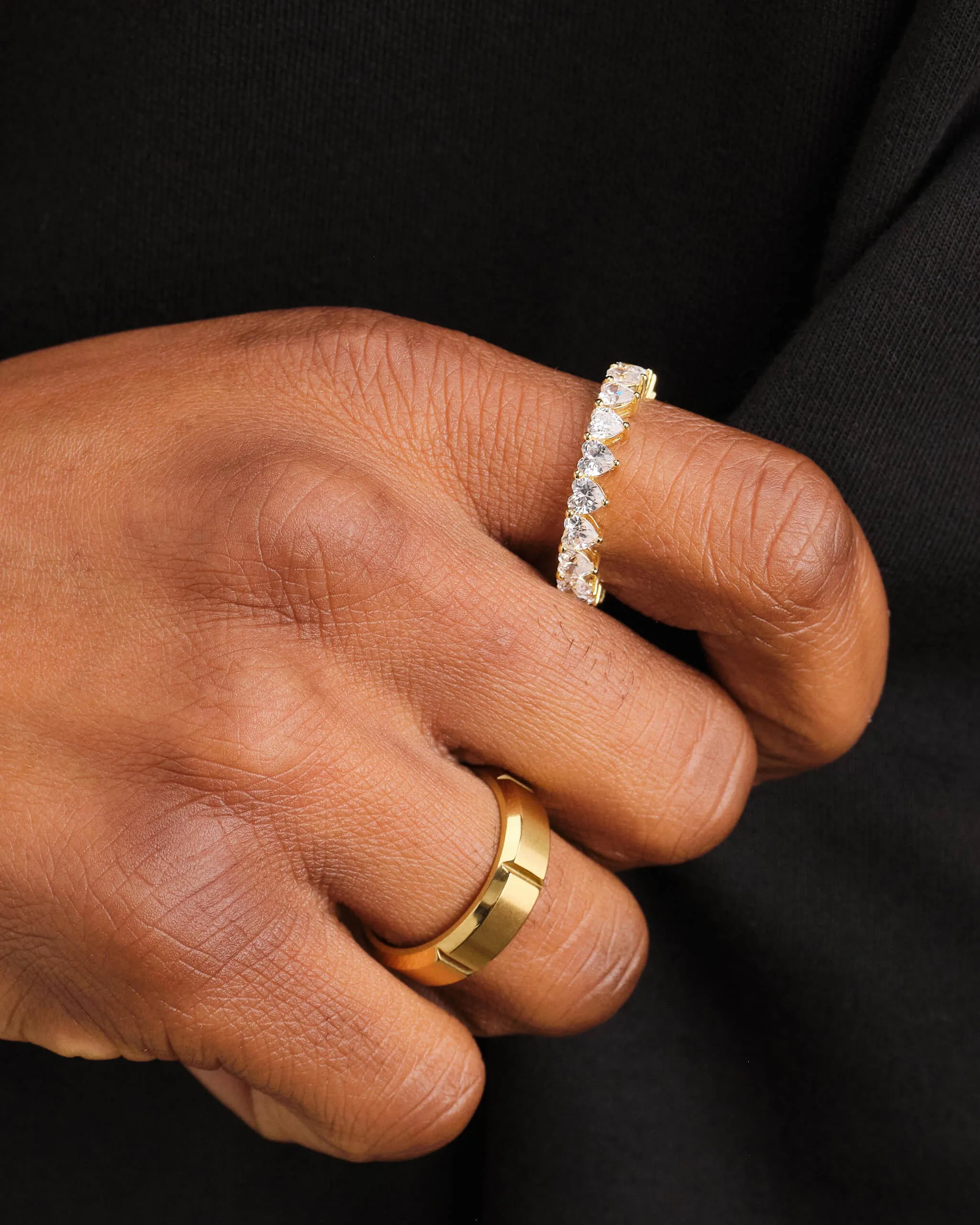 Heart Eternity Ring - Gold