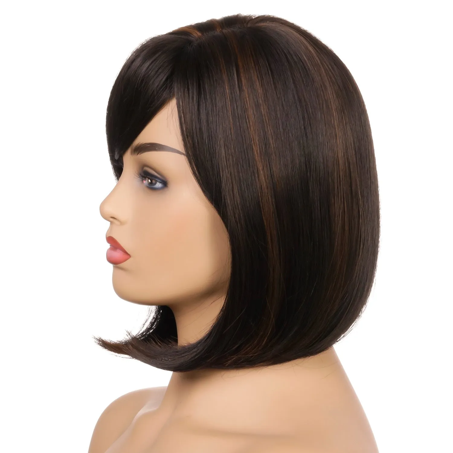 Helen | Black Medium Straight Synthetic Hair Wig