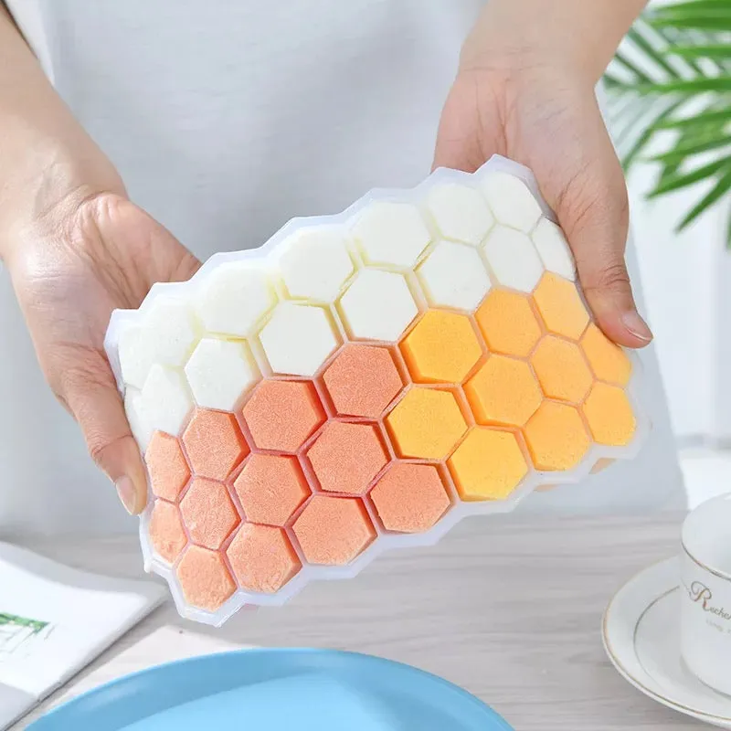 Honeycomb BPA Free Silicone Ice Cube Tray Mold