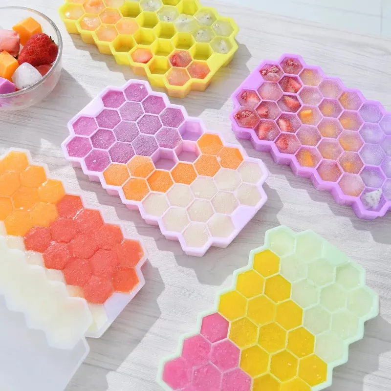 Honeycomb BPA Free Silicone Ice Cube Tray Mold