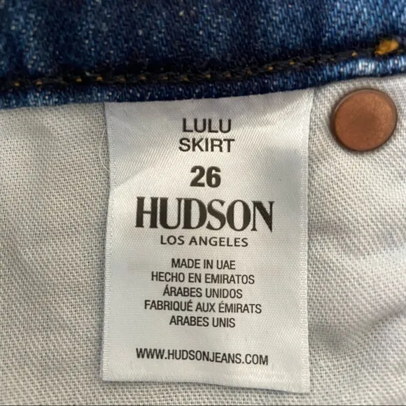 Hudson Lulu Frayed Denim Pencil Skirt 26
