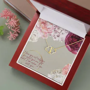 I love being with you-Everlasting Love Gold Hearts Necklace for Wife