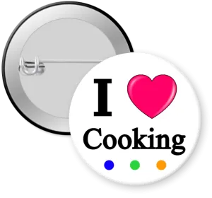I Love Cooking Button Sets