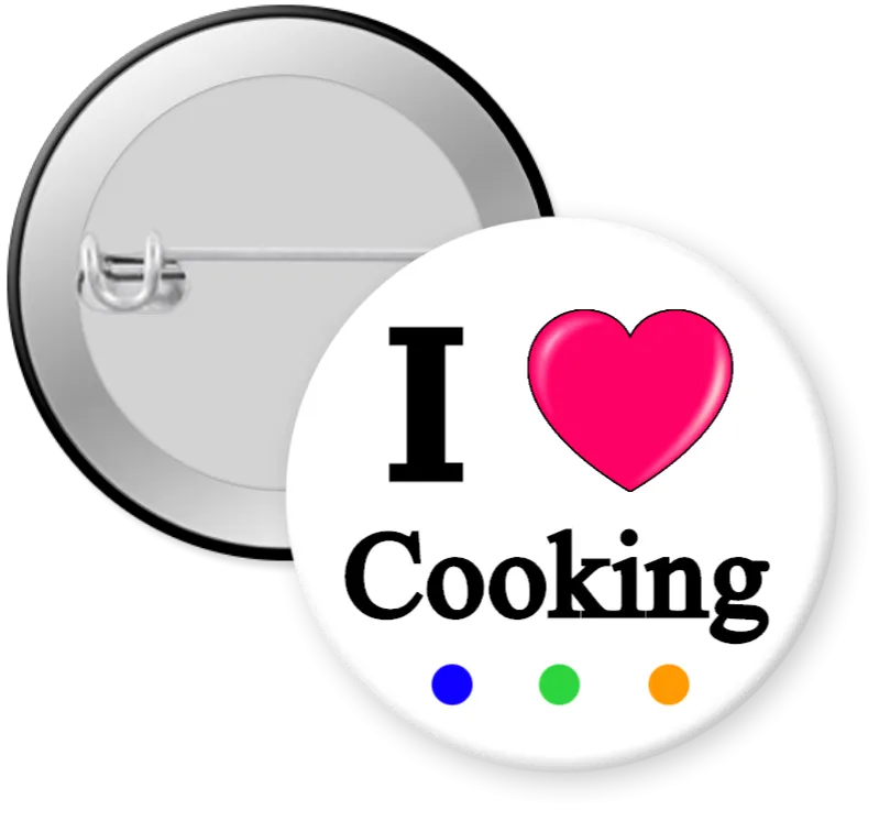 I Love Cooking Button Sets
