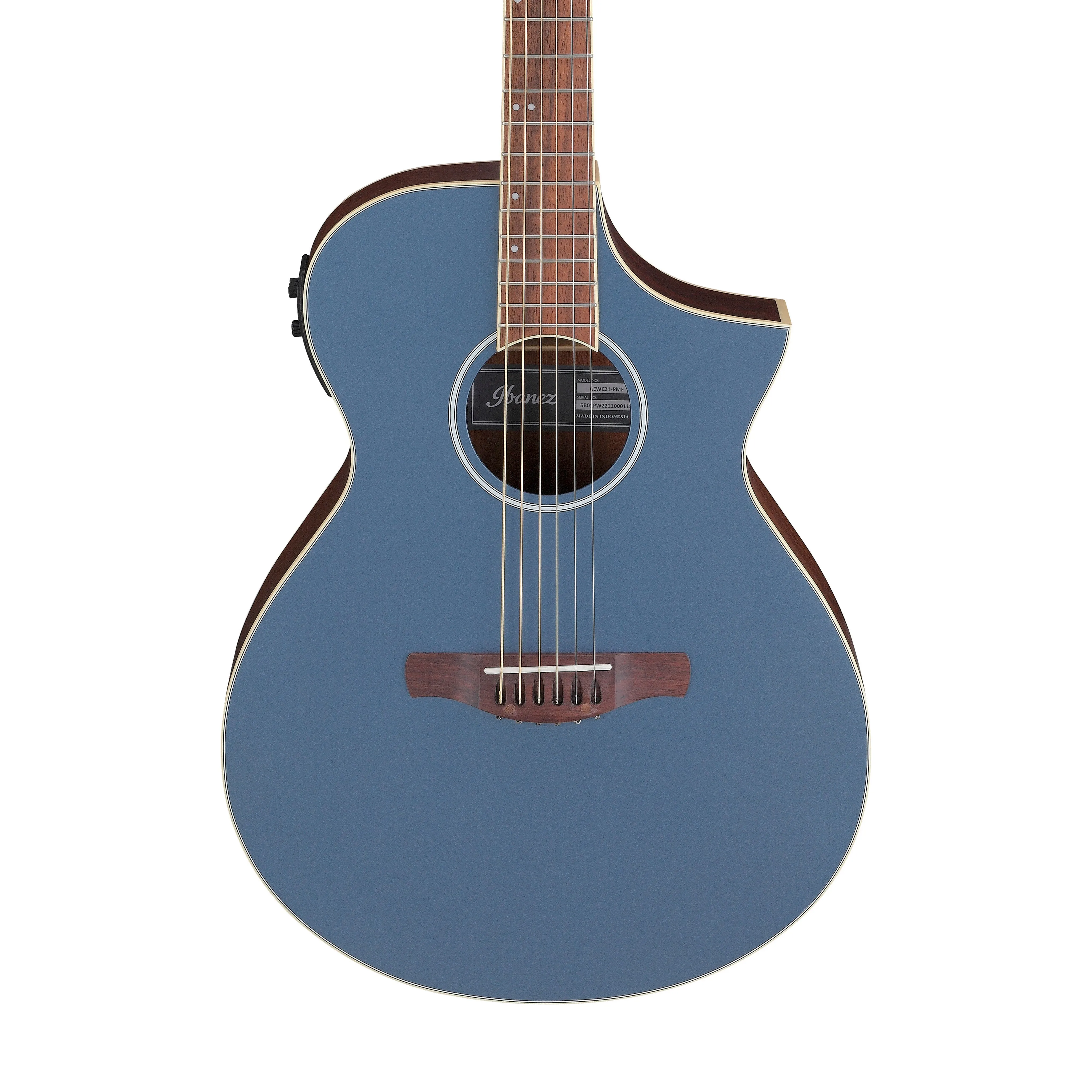 Ibanez AEWC12-PMF Acoustic-Electric Guitar, Prussian Blue Metallic Flat