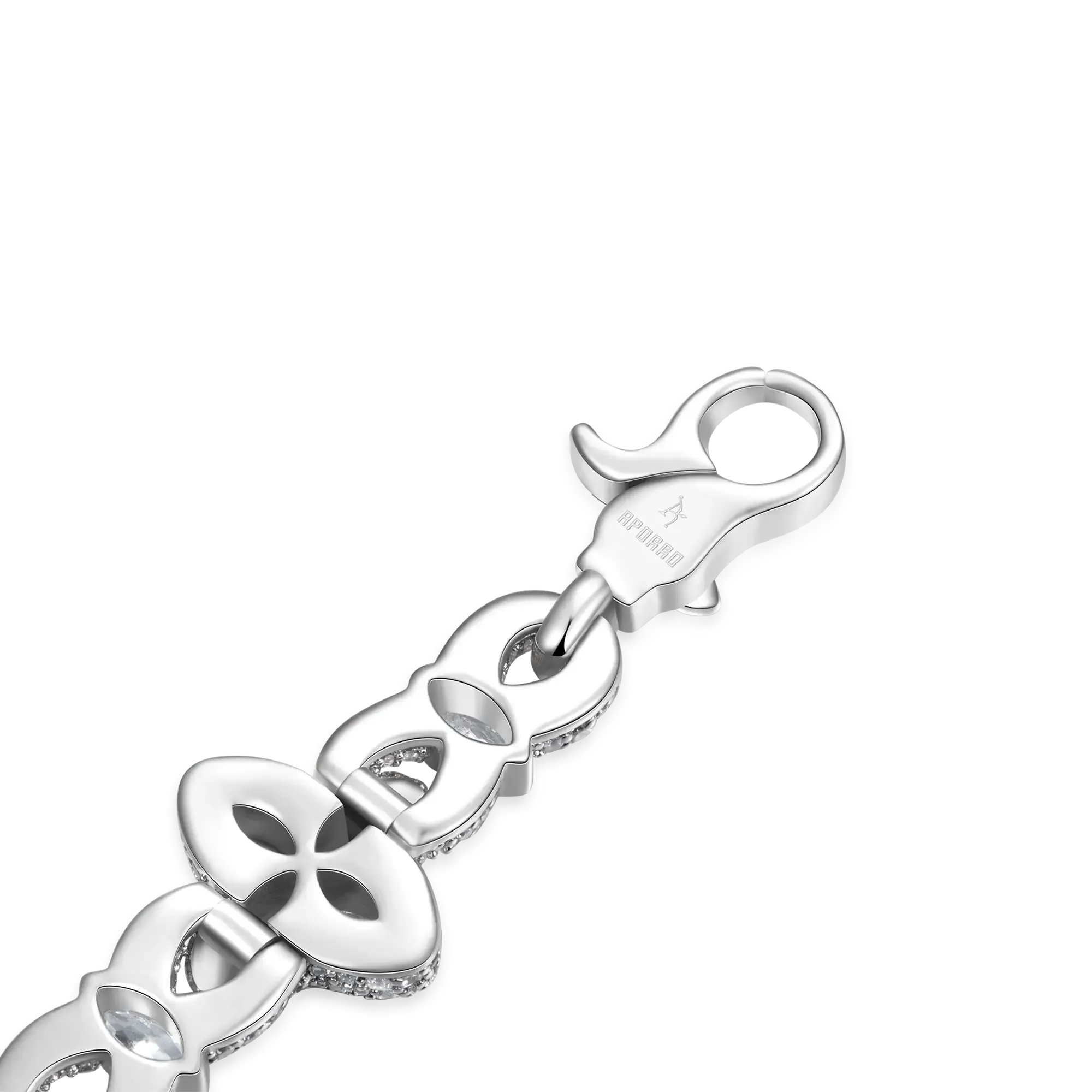 Iced Luminous Clover Necklace & Wallet Chain