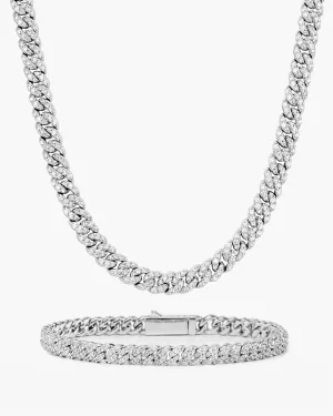Iced Out Cuban Set - 5mm