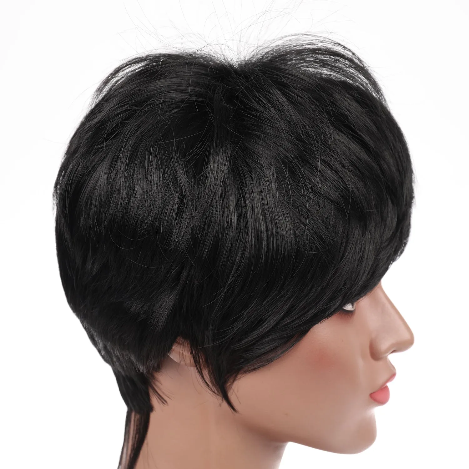 Ikayla | Black Short Pixie Cut Wavy Synthetic Hair Wig