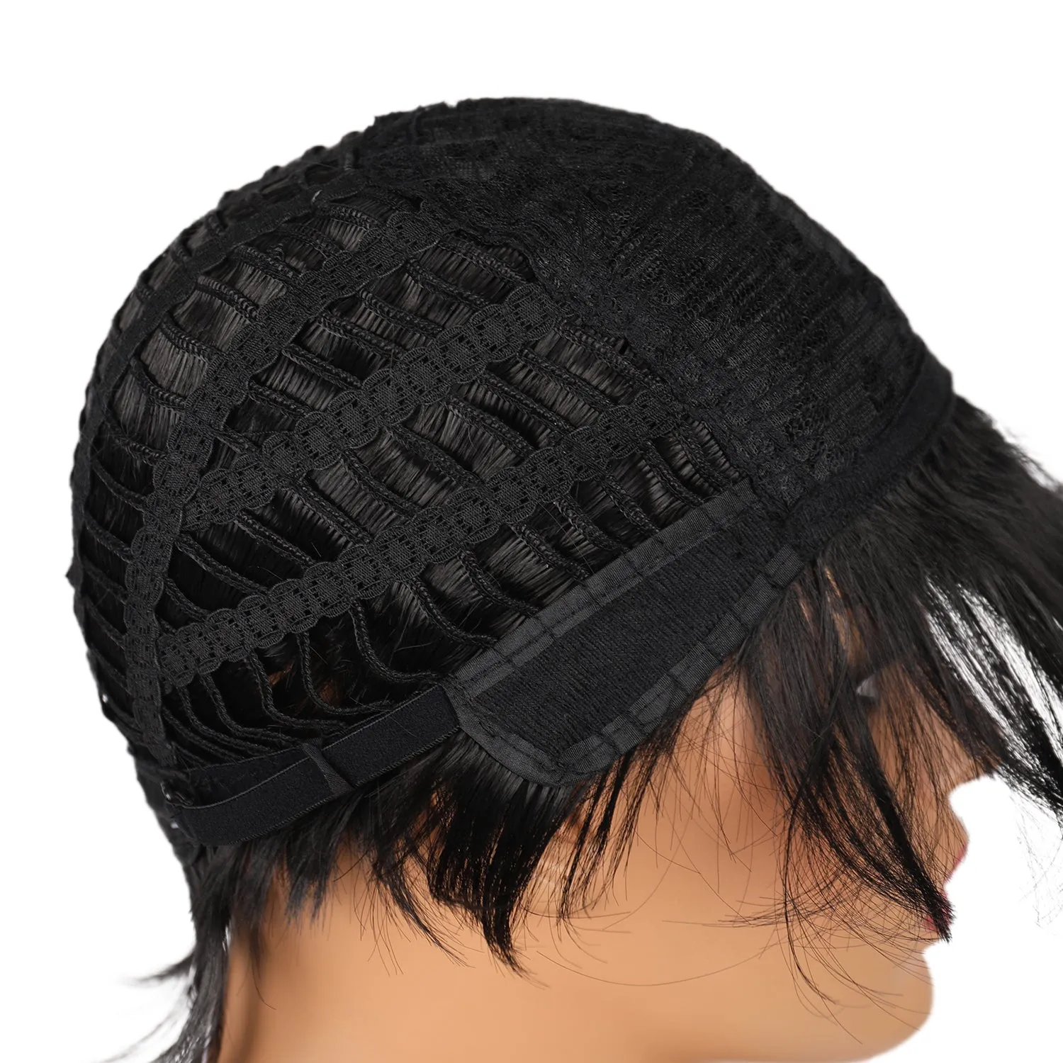 Ikayla | Black Short Pixie Cut Wavy Synthetic Hair Wig