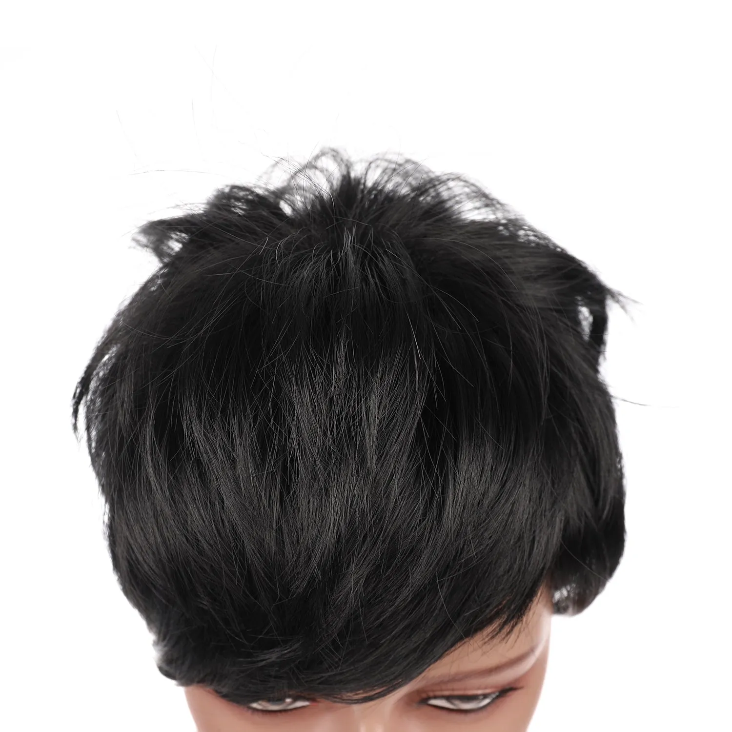 Ikayla | Black Short Pixie Cut Wavy Synthetic Hair Wig
