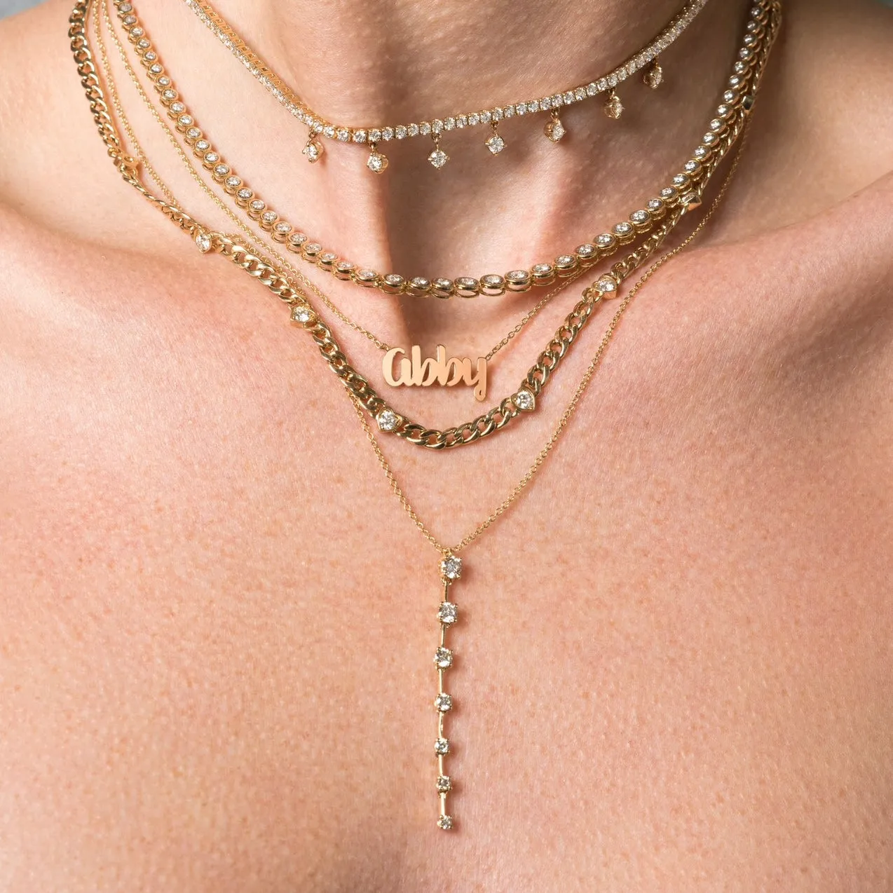 Illusion Diamond Drop Lariat