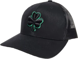 Irish Trucker Cap Essence Clover Black
