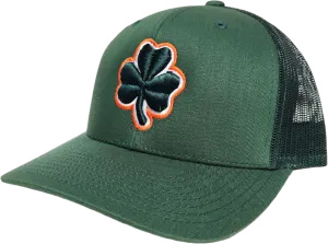 Irish Trucker Cap Essence Clover Evergreen