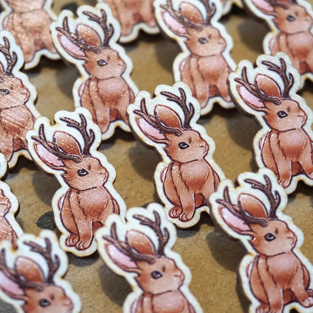 Jackalope | Wooden Pin