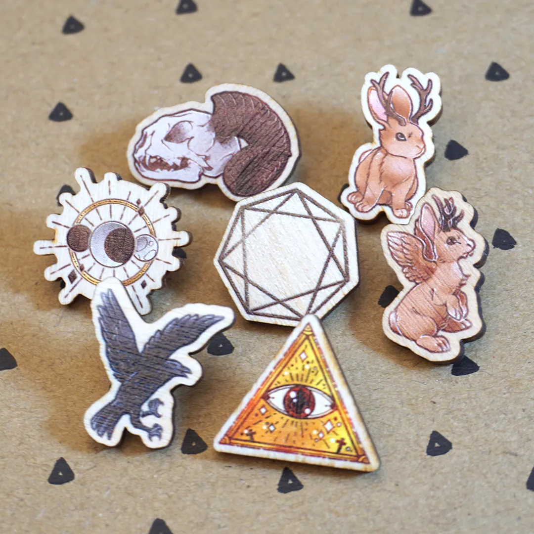 Jackalope | Wooden Pin