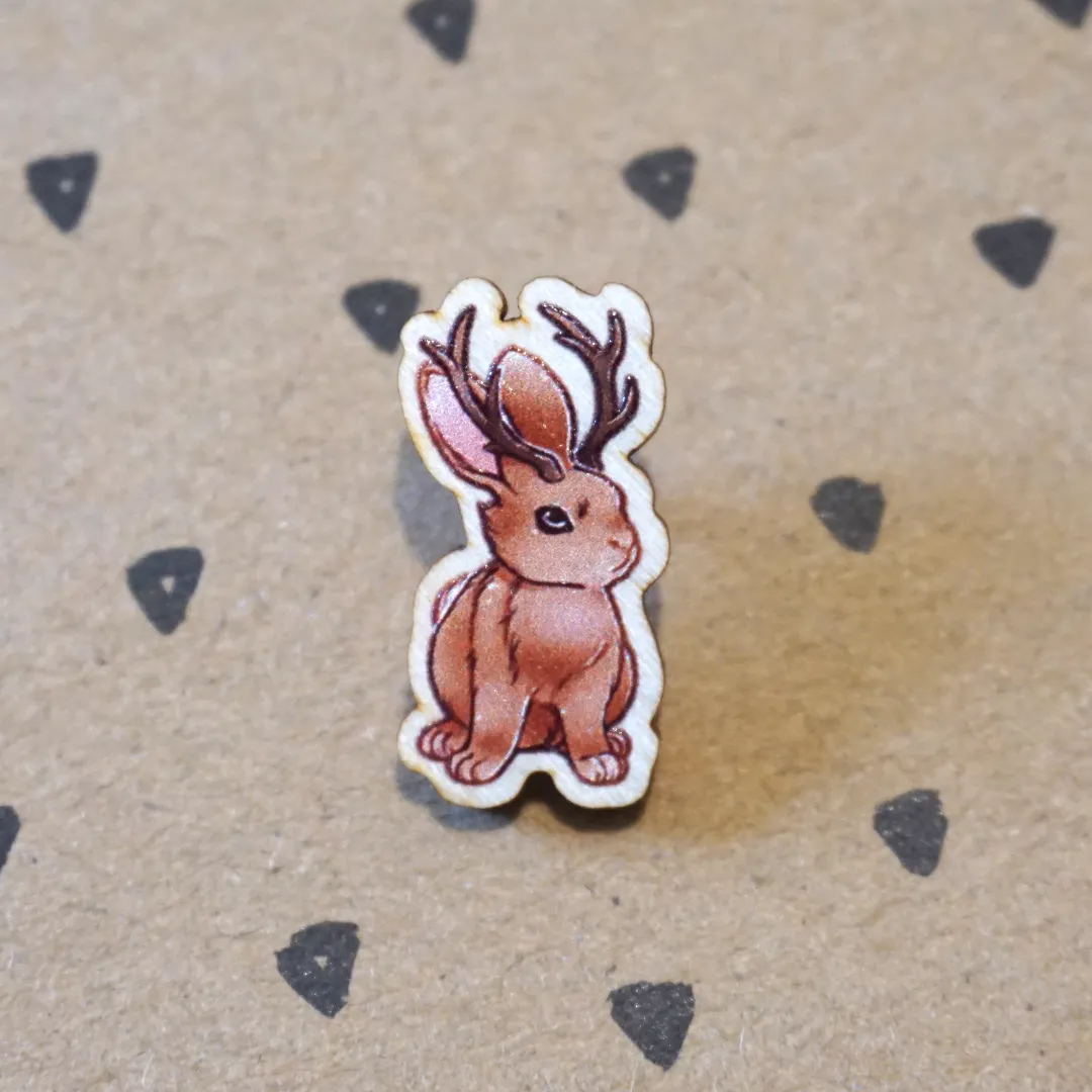 Jackalope | Wooden Pin