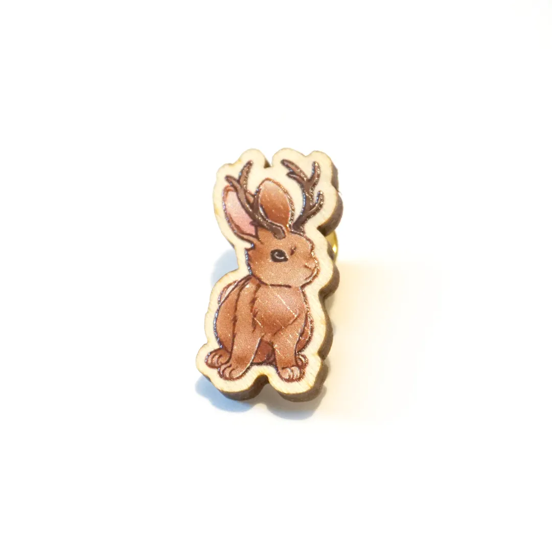 Jackalope | Wooden Pin