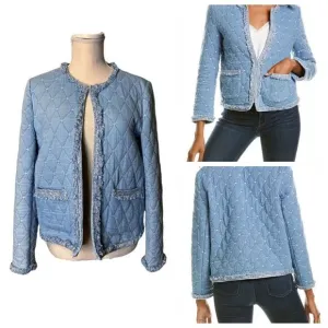 J.McLaughlin Quilted Denim Jacquard Helene Jacket