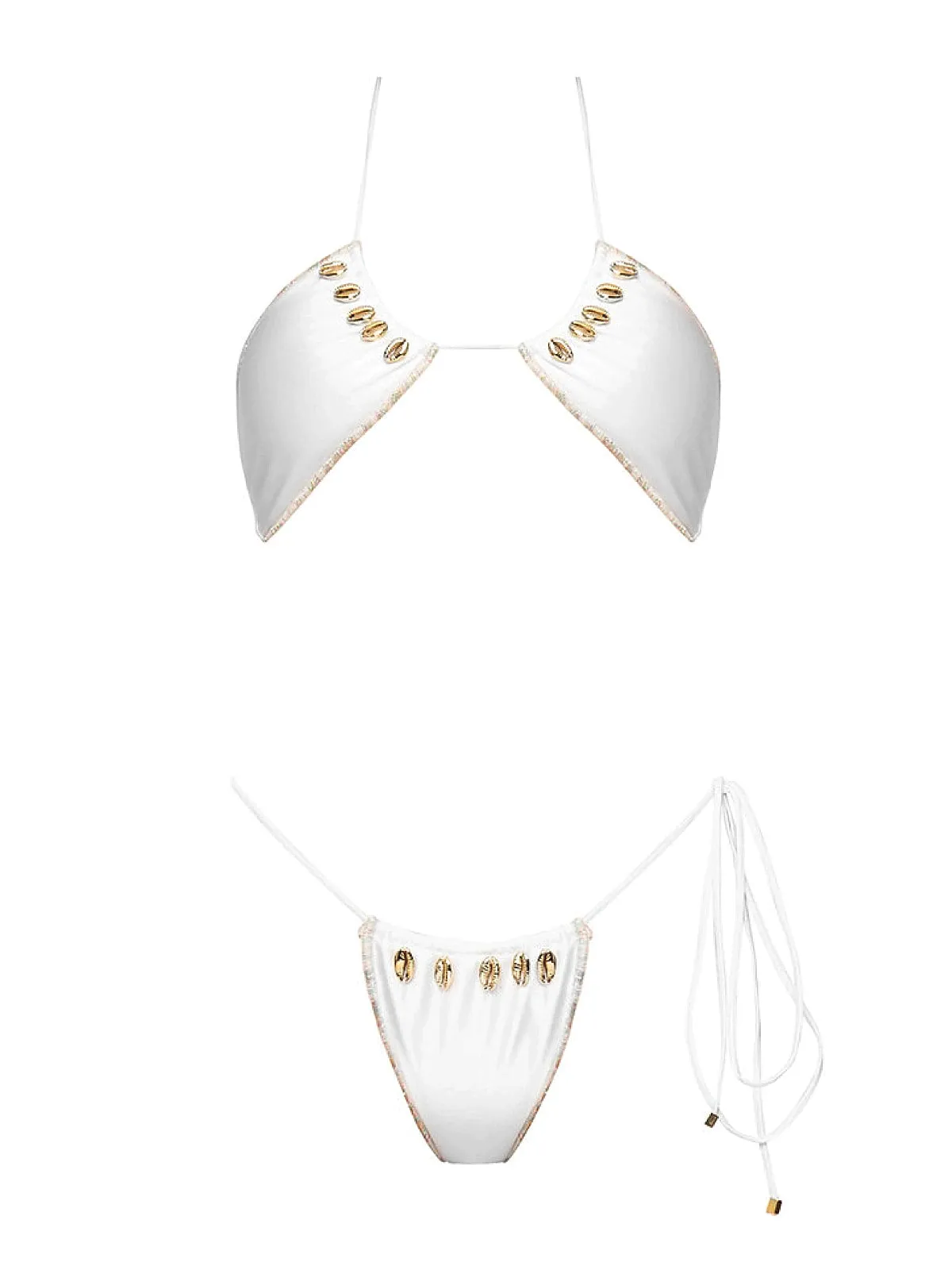 June Halter-Pearl Tie Side Bikini